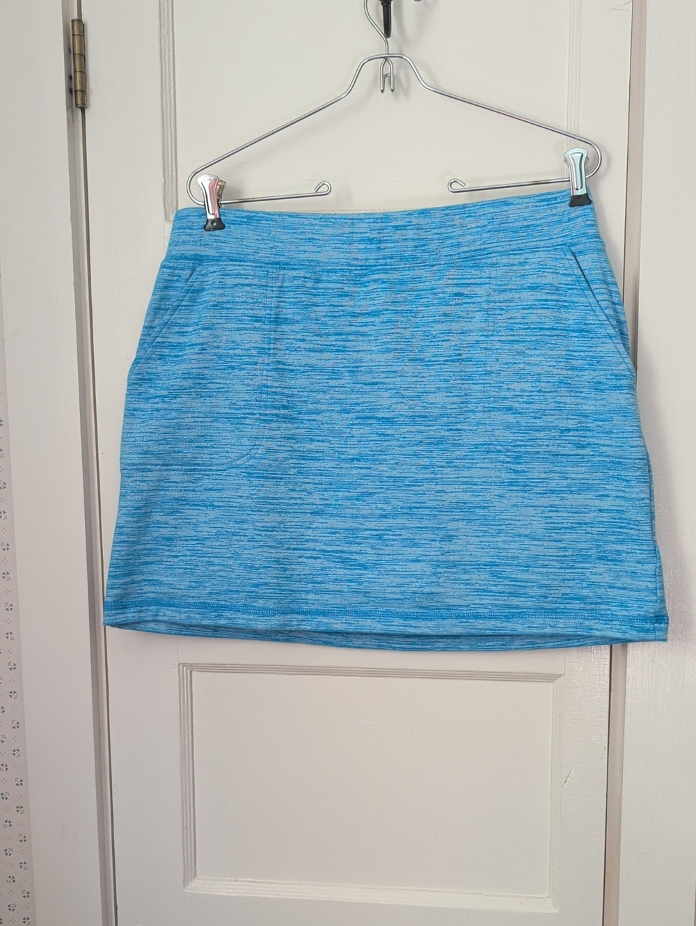 T by Talbots Skorts Mini Skirt Blue Athletic Bright Aqua Large Shorts Sports L